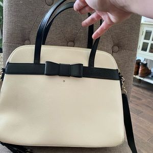 Cream & Black Crossbody Bow Bag Kate Spade